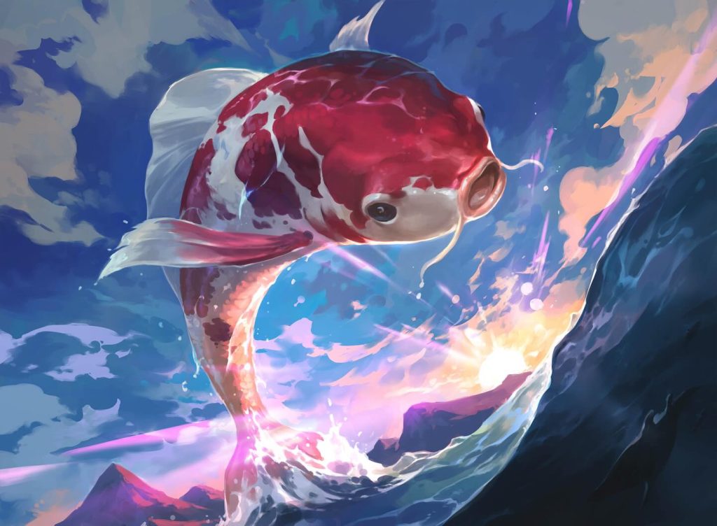 Giant Koi - Illustration by Nathaniel Himawan
