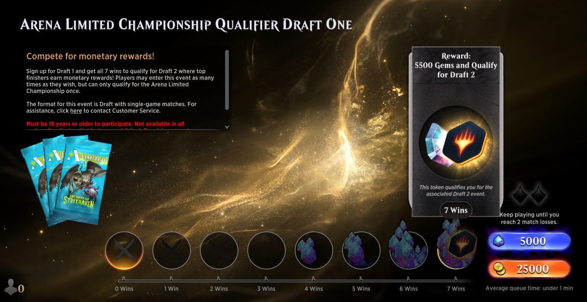 Arena Limited Championship Qualifier Draft One