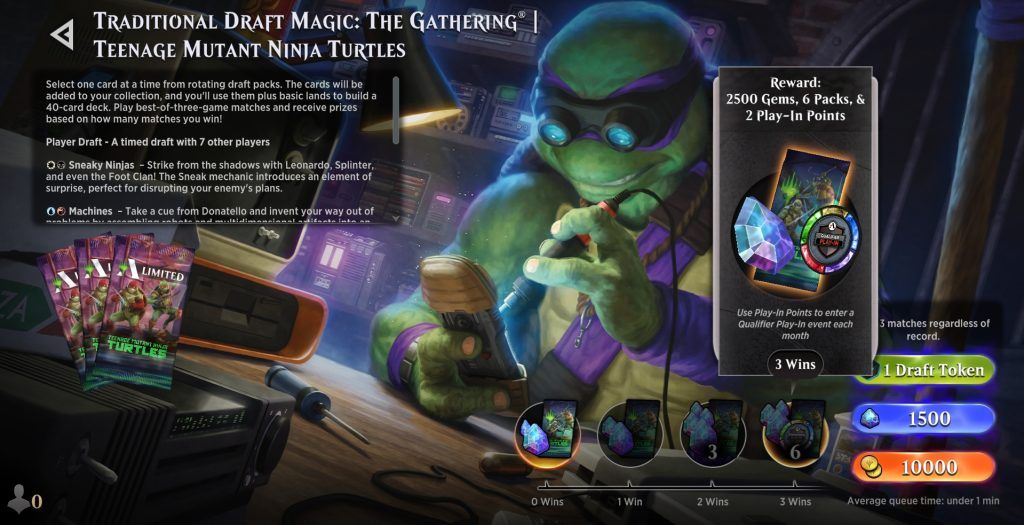 Traditional draft lobby on Arena