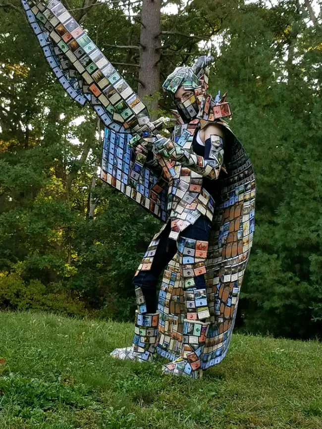 Armor made of MTG cards cosplay