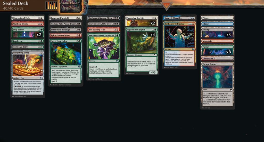 Teenage Mutant Ninja Turtles 5-color deck