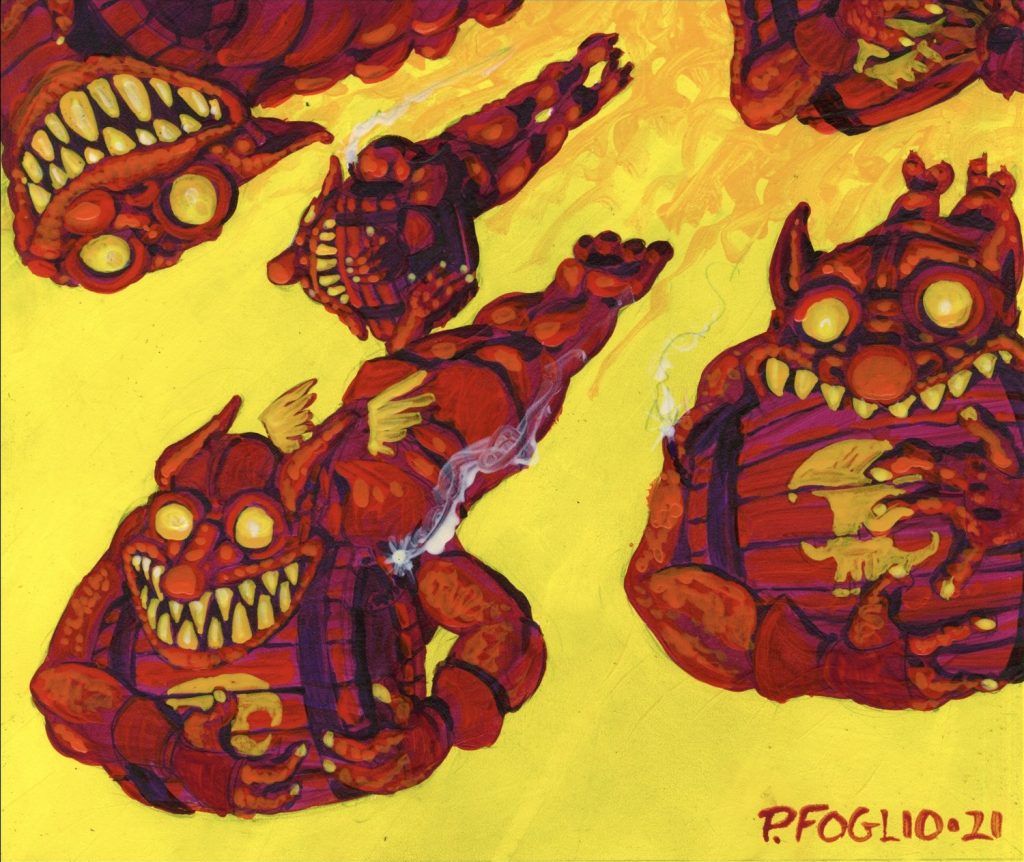 Goblin Bombardment - Illustration by Phil Foglio