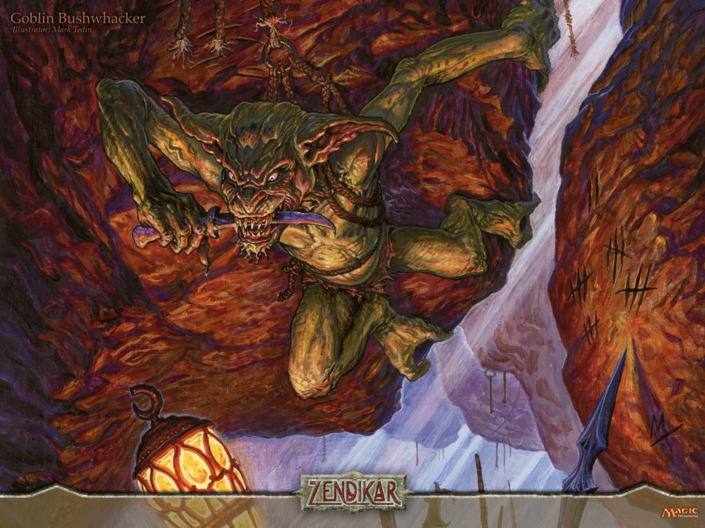 Goblin Bushwhacker - Illustration by Mark Tedin