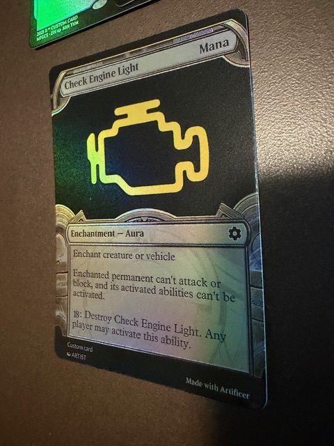 Custom card - Check Engine Light