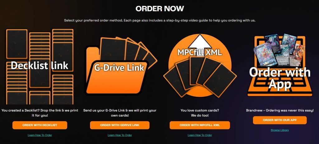 ProxyPrintery Ordering Options