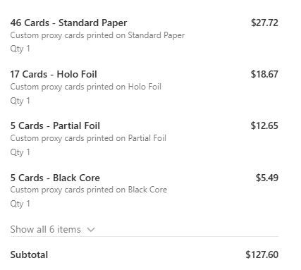 ProxyPrintery pricing