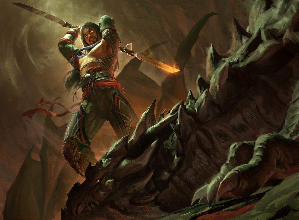 Sarkhan's Resolve - Illustration by Billy Christian