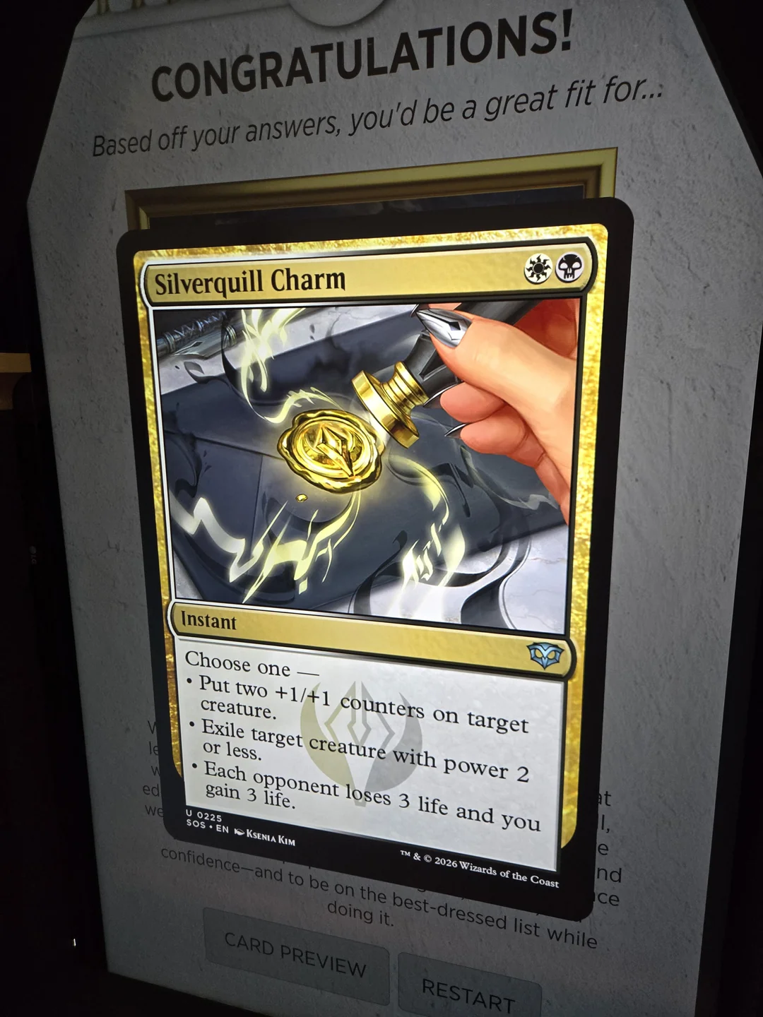 SOS] all Five charms of each Campus  Pax west previews - The Rumor Mill -  Magic Fundamentals - MTG Salvation Forums - MTG Salvation