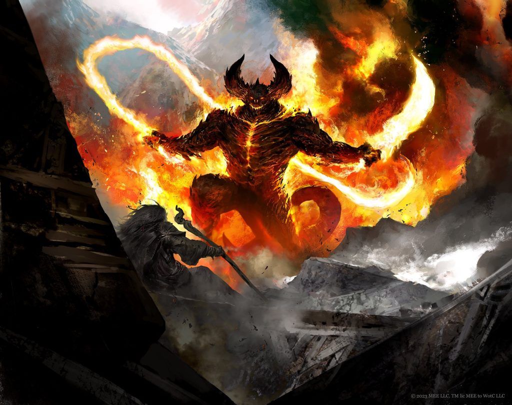 The Balrog, Durin's Bane - Illustration by Kekai Kotaki