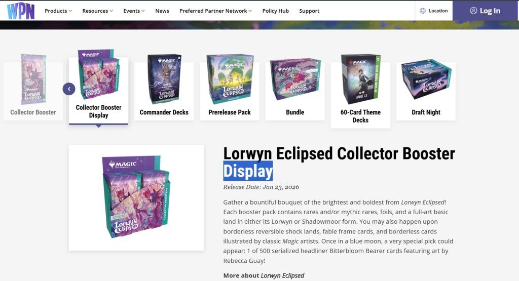 Lorwyn Eclipsed Collector Boxes WPN