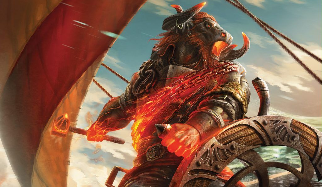 Angrath, the Flame-Chained - Illustration by Raymond Swanland