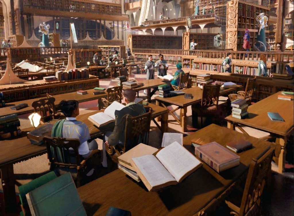 Great Hall of the Biblioplex - Illustration by Constantin Marin
