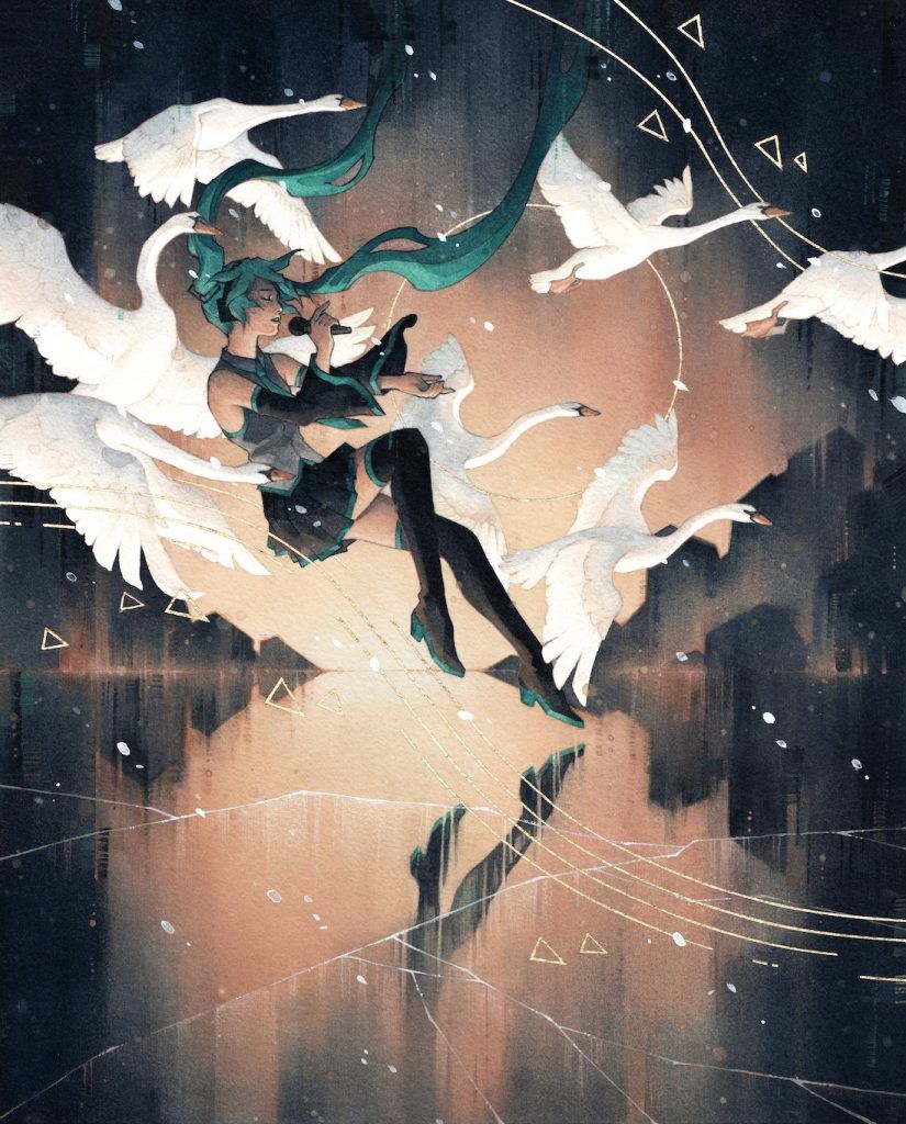 Swan Song - Illustration by Kelogsloops