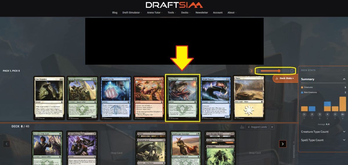 Dragons of Tarkir draft practice on Draftsim