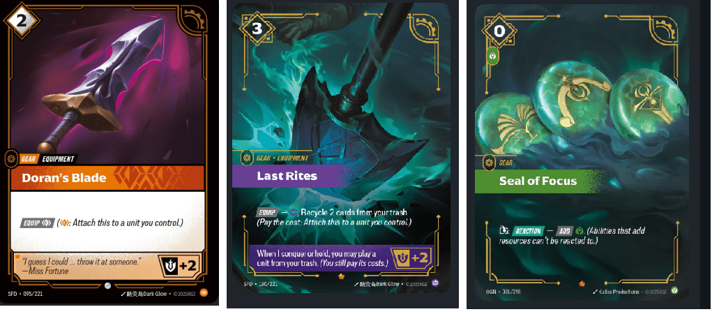 Riftbound Gear Cards