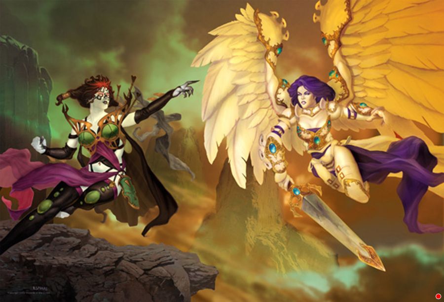 Akroma, Angel of Wrath & Phage the Untouchable - Illustration by Ron Spears