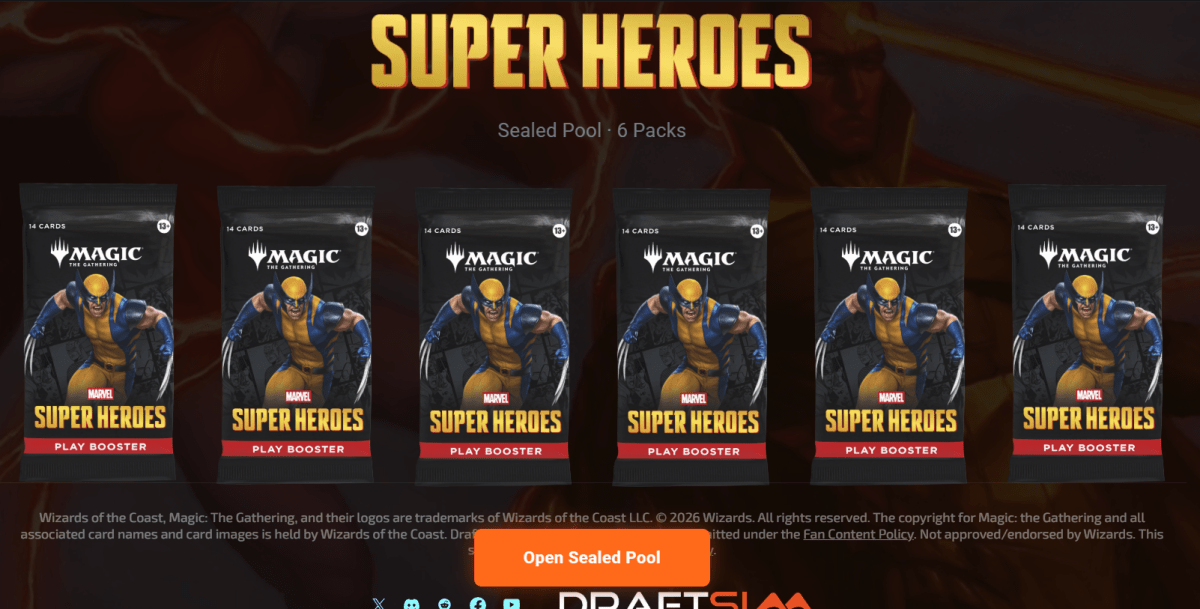 Sealed Simulator Marvel Super Heroes
