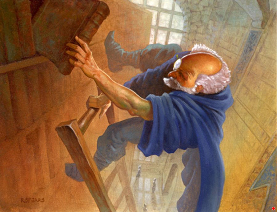 Hapless Researcher - Illustration by Ron Spears
