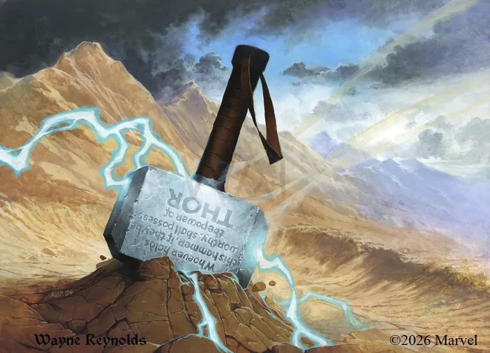 Mjölnir, Hammer of Thor - Illustration by Wayne Reynolds