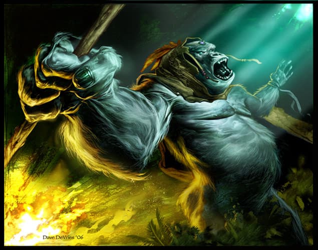 Simian Spirit Guide - Illustration by Dave DeVries