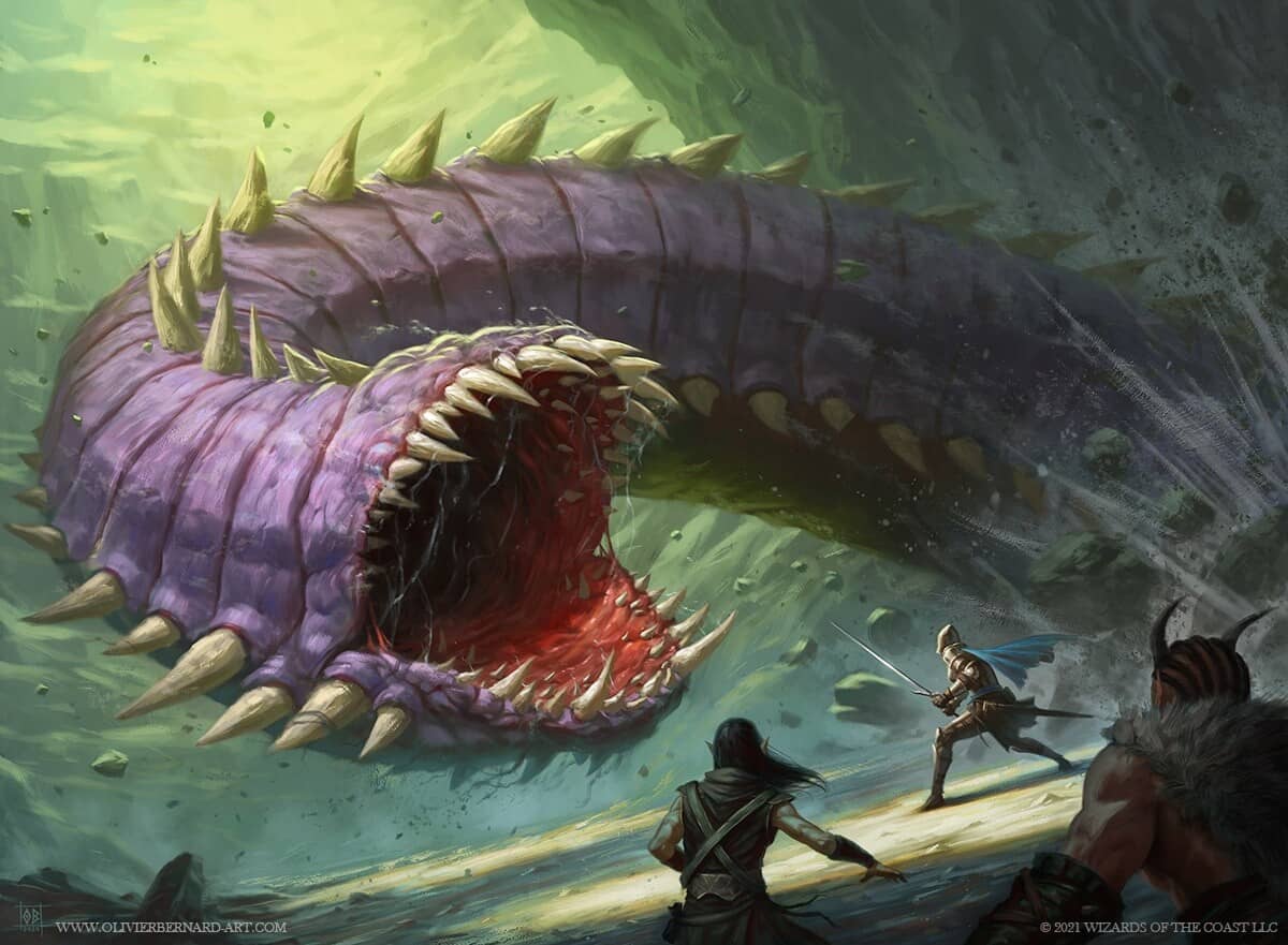 Purple Worm - Illustration by Olivier Bernard