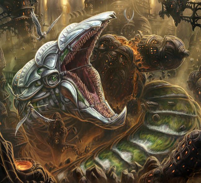 Autochthon Wurm - Illustration by Michael Phillippi