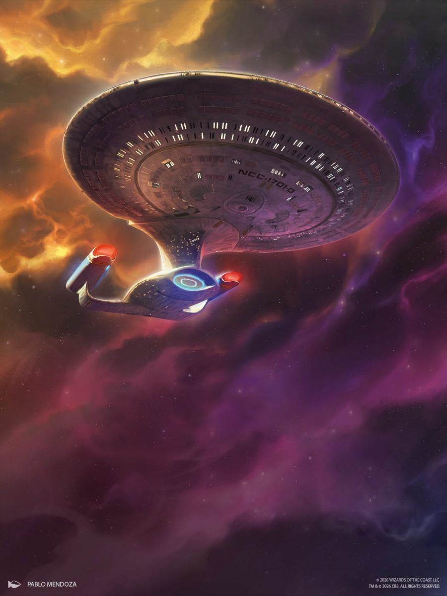 U.S.S. Enterprise-D, Galaxy-Class (Star Trek) - art by Pablo Mendoza