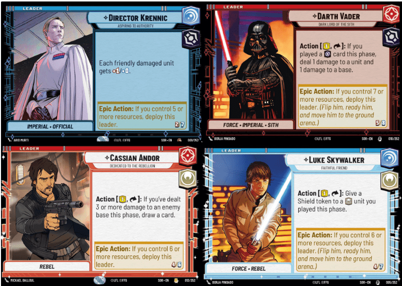Star Wars Unlimited Leaders