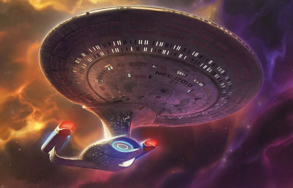 U.S.S. Enterprise-D, Galaxy-Class - Illustration by Pablo Mendoza