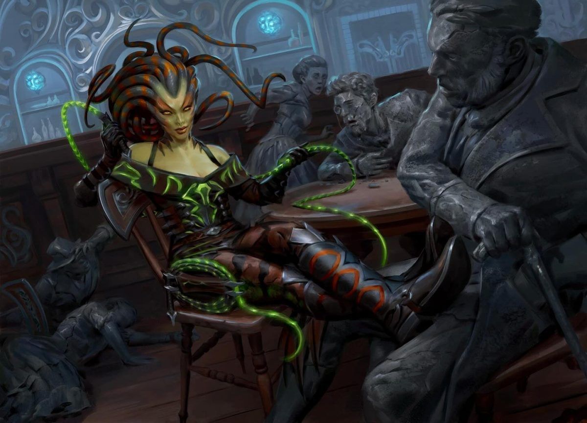 Vraska, the Silencer - Illustration by Kieran Yanner