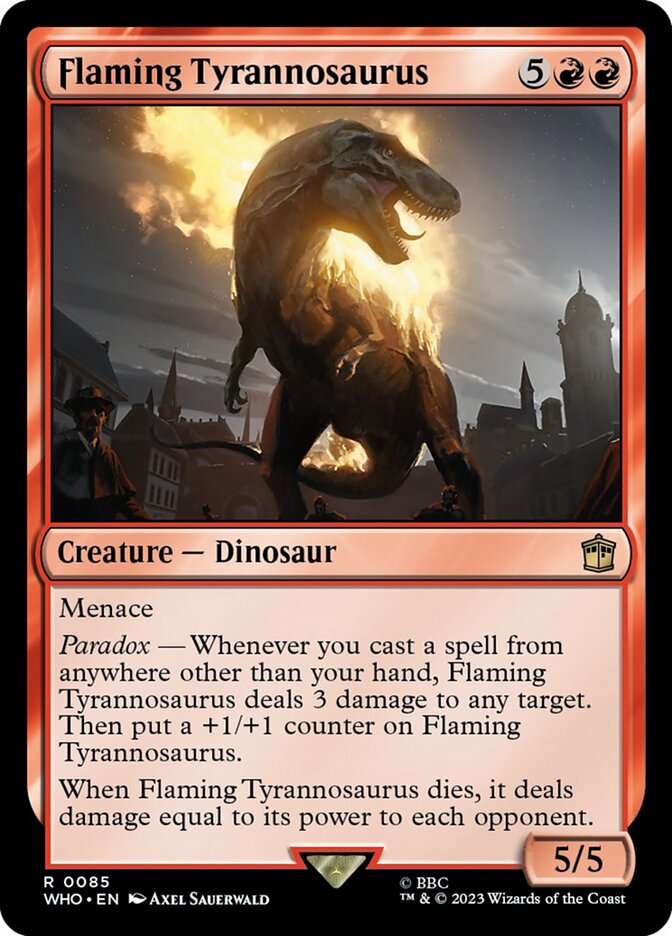 Flaming Tyrannosaurus
